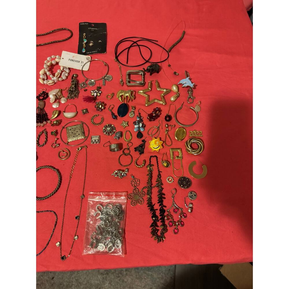 Vintage to Modern Mixed Costume Jewelry Reseller Lot - As-Is Craft Repair - Picture 2 of 16